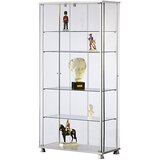  Predstavitvena vitrina, 2 vrtljivih krilnih vrat, 4 elegantna kolesa | Shoptok.si