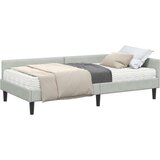  Kotni okvir postelje z matrico Drugo 2 pcs Svetlo siva Žamet, (5000121307) | Shoptok.si