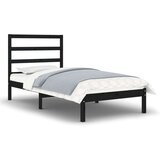  Okvir za krevet od masivnog drva crni 75 x 190 cm 2FT6 mali | shoptok.hr