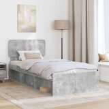  Konstrukcija postelje z vzglavjem Betonsko siva 90 x 190 cm, (5000102751) | Shoptok.si