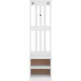 vidaXL Drvo za dvoranu SANDENS bijelo 45x40x159,5 cm puno drvo bor | shoptok.hr