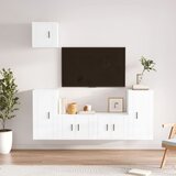 vidaXL 5-dijelni set TV ormarića sjajni bijeli konstruirano drvo Cijene