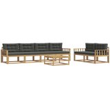  Set vanjskih sofa 6 kom. Bijela i antracit | shoptok.hr