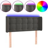 vidaXL LED posteljno vzglavje temno sivo 93x16x78/88 cm žamet, (20933749) Cene