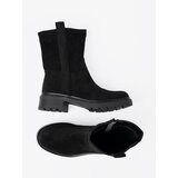 Shelvt Black boots with a thick sole and an ankle upper | Shoptok.si