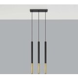  Obesna svetilka MOZAICA 3L črna/zlata, (21348065) | Shoptok.si