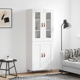 The Living Store Visoka omara bela 69,5x34x180 cm inženirski les - Visoka Omara, (21435096) Cene