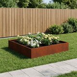  Vrtna saksija Rđa 80 x 80 x 20 cm Otporni čelik | shoptok.hr