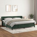 The Living Store Box spring postelja z vzmetnico temno zelena 200x200 cm žamet - Box Spring Postelja, (21491365) | Shoptok.si