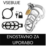 Addicted Toys Locked Locked Silver Lock metalni kavez za penis, veličina M | shoptok.hr