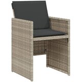  3-dijelni bistro set s jastucima svjetlosivi od poliratana | shoptok.hr