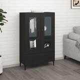 vidaXL Visoka omarica črna 70x31x115 cm inženirski les Cene