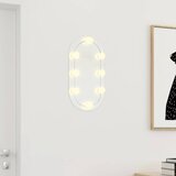  Ogledalo s LED svjetlima 40 x 20 cm stakleno ovalno | Eponuda.com