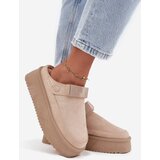 Boto Snow Boots With Decorative Embroidery Beige Selithria | shoptok.hr