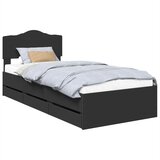  Krevetna konstrukcija Crna 90 x 190 cm Inženjersko Drvo | shoptok.hr