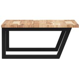  Zidna polica za umivaonik od čelika i masivnog bagremovog drva Smeđa 60 x 60 x 2 cm | shoptok.hr