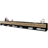 Livetastic Nizka Omarica Amadeo, Črna, Barva Hrasta, Led | Shoptok.si