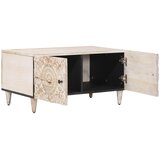  Kava Stol Bijelo 80 x 50 x 40 cm Čvrsto drvo manga | shoptok.hr