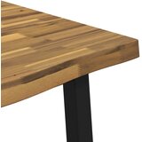  140 x 80 x 75 cm Čvrsto drvo akacije Bijela i crna Pravokutni | shoptok.hr