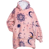 Svilanit hoodie odeja pink vesolje + darilo: nogavice