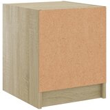  Noćni ormarići staklena vrata 2 kom boja hrasta 35 x 37 x 42 cm Smeđa | shoptok.hr