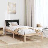  Okvir kreveta Smeđa i crna 75 x 190 cm Masivna borovina | shoptok.hr