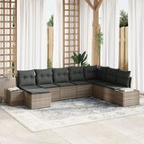 vidaXL 8-dijelni kauč set s jastucima siva poli ratan | shoptok.hr