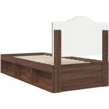  Konstrukcija postelje Rjav hrast 75 x 190 cm Masivno borovo les, (5000102582) | Shoptok.si