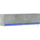 vidaXL Zidni TV ormarić s LED svjetlima boja betona 140x31x38 cm | shoptok.hr