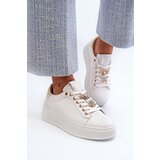 S. BARSKI Women's Leather Platform Sneakers with Decorative Buttons D&A | Shoptok.si