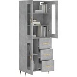  Visoka komoda siva betona 69,5x34x180 cm od konstruiranog drva | shoptok.hr