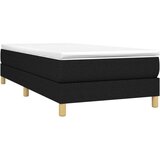 Box spring postelja z vzmetnico črna 80x200 cm blago, (20726428) | Shoptok.si