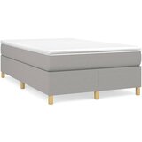 vidaXL Box spring postelja z vzmetnico svetlo siva 120x190 cm blago Cene