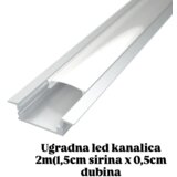  aluminijumska ugradna kanalica sa difuzorom 2m | ePonuda.com