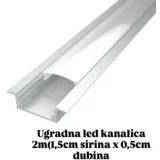 aluminijumska ugradna kanalica sa difuzorom 2m