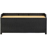 Poli Vrtna klop s prostorom za shranjevanje 120 cm poli ratan črna | Shoptok.si