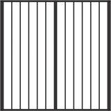  Vrata za pse 2 pcs Crna 100 x 100 cm Cinkani čelik | Shoptok.si