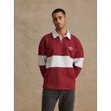 DAN FOX APPAREL Majica 'Samir' temno rdeča / bela | Shoptok.si