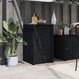 vidaXL Vanjska kuhinjska vrata crna 50x9x82 cm masivna borovina | shoptok.hr
