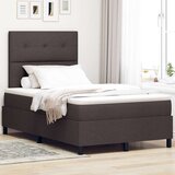 Box Spring krevet s madracem Tamnosmeđi 120x200 cm Tkanina Cijene