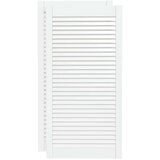  Vrata z letvicami 2 kosa trdna borovina bela 99,3x49,4 cm, (20823726) | Shoptok.si