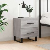 vidaXL Nočna omarica siva sonoma 40x35x47,5 cm inženirski les | Shoptok.si