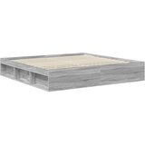  Krevetna konstrukcija s uzglavljem Siva Sonoma 200 x 200 cm | shoptok.hr