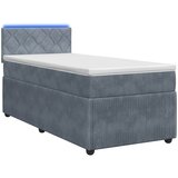 Boxspring krevet s madracem Tamnosiva 80 x 200 cm Baršun | shoptok.hr