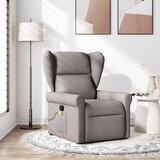 vidaXL Masažni naslonjač od tkanine smeđesivi | shoptok.hr