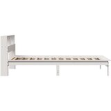 Krevet s regalom za knjige bez madraca bijeli 90x200cm borovina | shoptok.hr