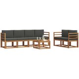  Set vanjskih sofa s jastukom 7 pcs Prirodna i antracit | shoptok.hr