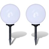 vidaXL Vanjska solarna LED lampa lopta 30 cm 2 kom sa šiljcima za zemlju | shoptok.hr