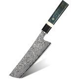 IZMAEL Damaščanski kuhinjski nož ZE-37470 - Nakiri / Zelena / Črna | Shoptok.si