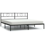 vidaXL metalni okvir za krevet s uzglavljem crni 180x200 cm | shoptok.hr